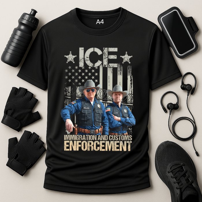 Trump Vance Ice Immigration And Customs Enforcement Cooling Performance Crew T-Shirt
