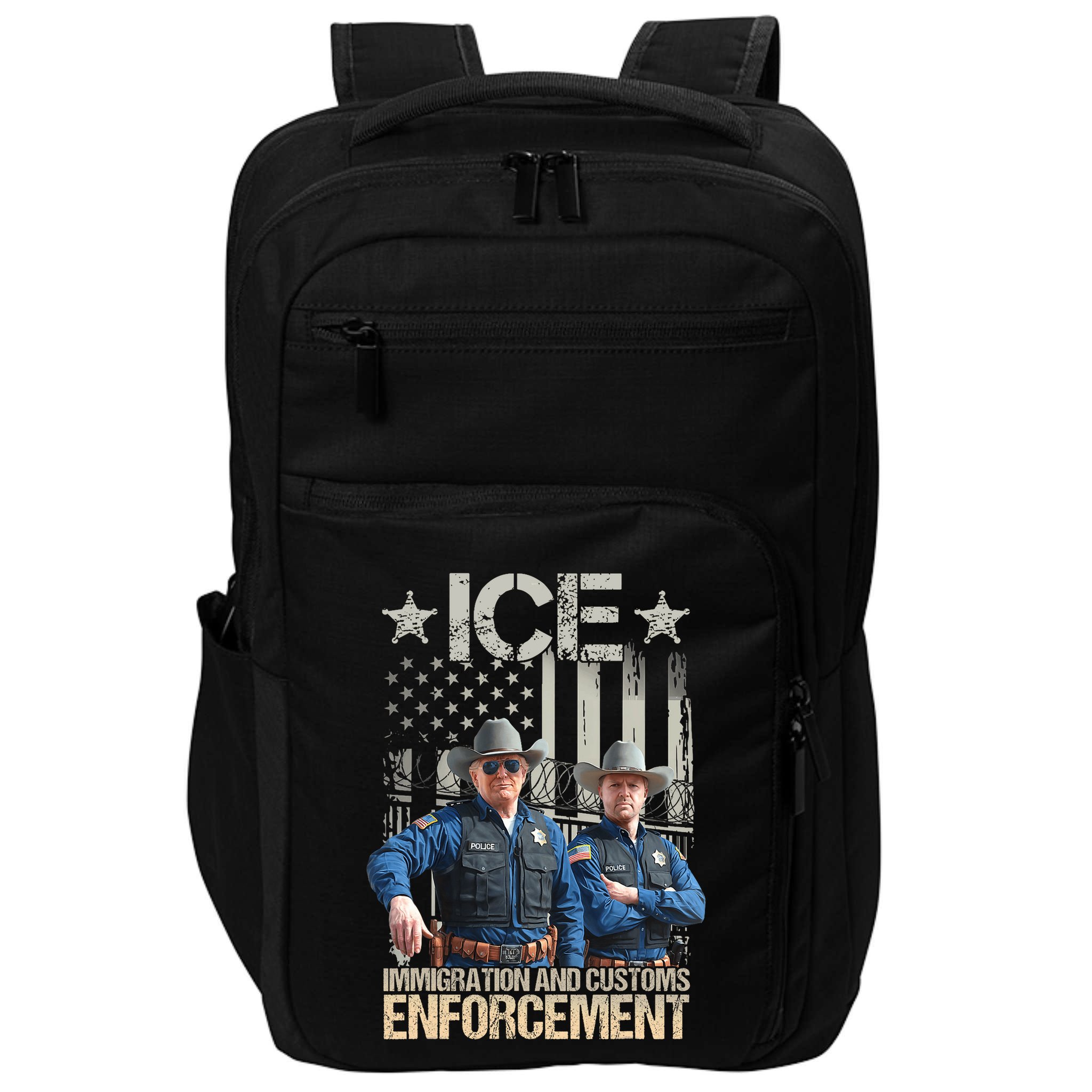 Trump Vance Ice Immigration And Customs Enforcement Impact Tech Backpack