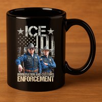Trump Vance Ice Immigration And Customs Enforcement 11oz C Handle Ceramic Mug