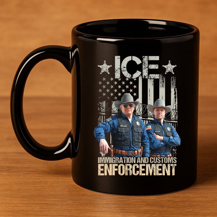 Trump Vance Ice Immigration And Customs Enforcement 11oz C Handle Ceramic Mug