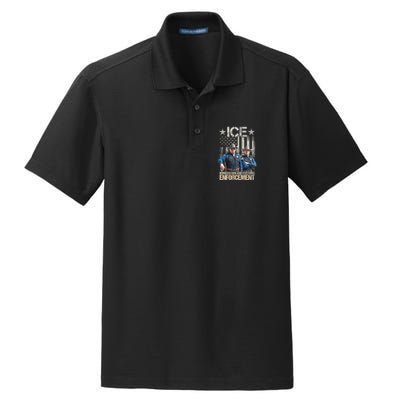 Trump Vance Ice Immigration And Customs Enforcement Dry Zone Grid Polo