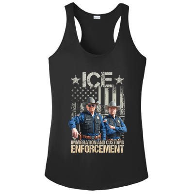 Trump Vance Ice Immigration And Customs Enforcement Ladies PosiCharge Competitor Racerback Tank