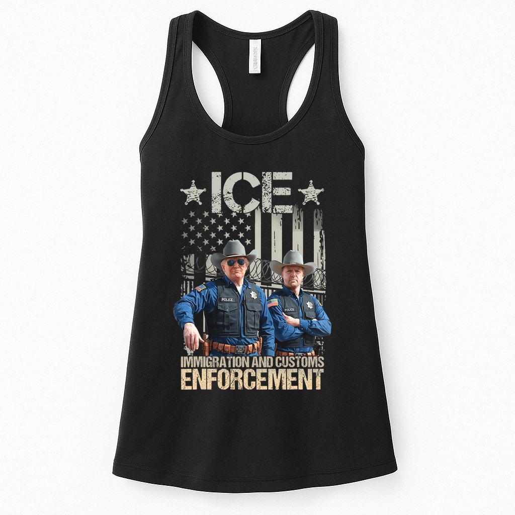 Trump Vance Ice Immigration And Customs Enforcement Womens Tank Top