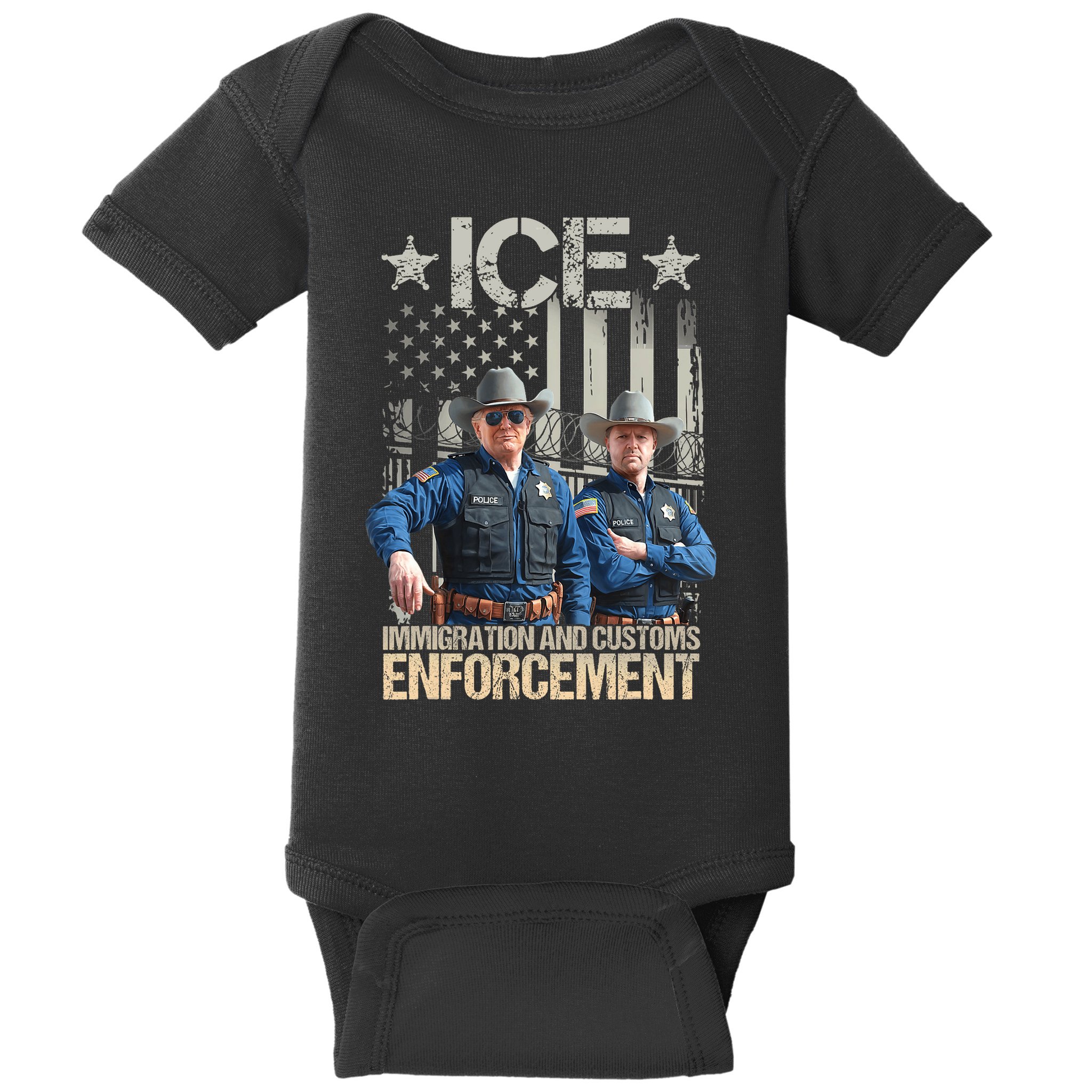 Trump Vance Ice Immigration And Customs Enforcement Baby Bodysuit