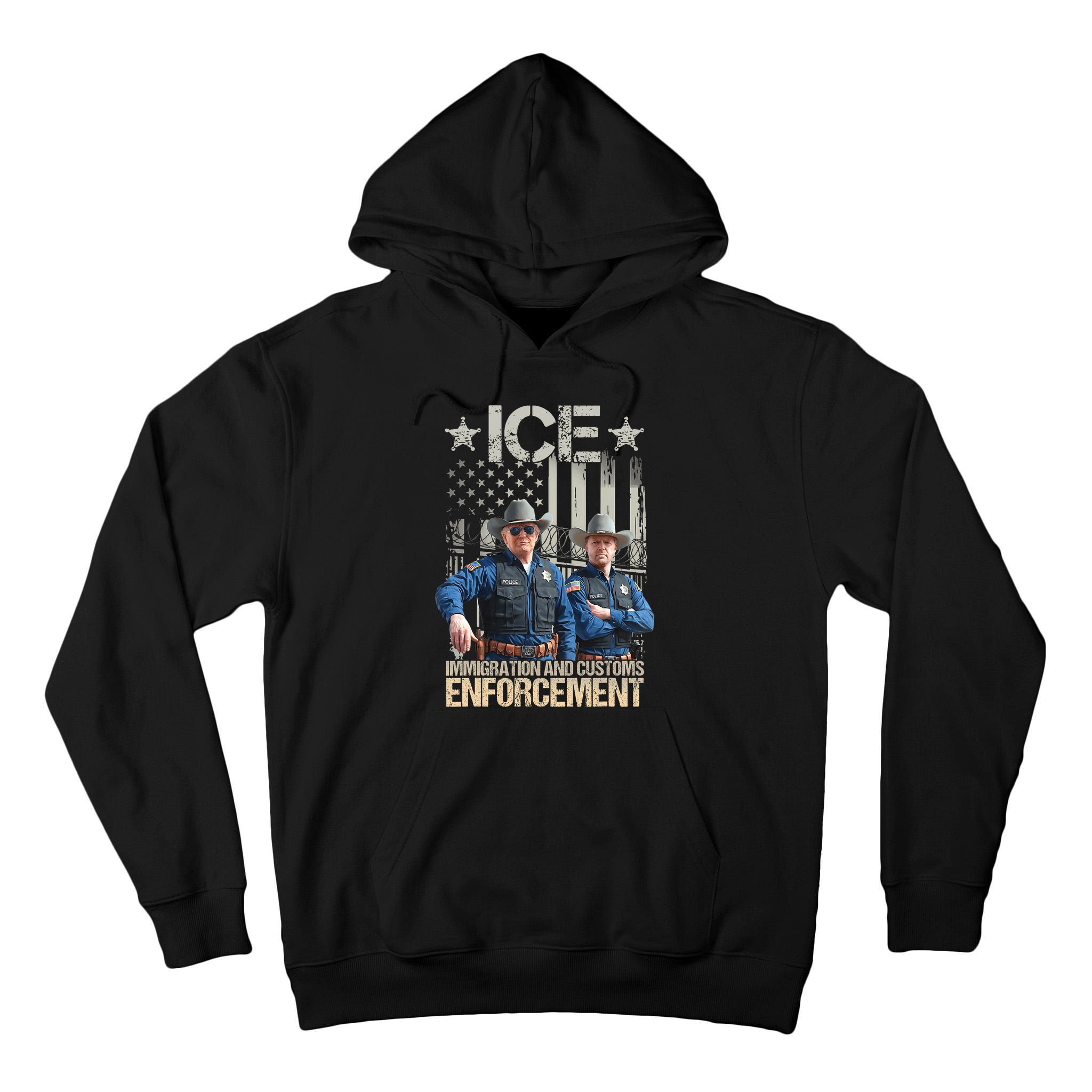 Trump Vance Ice Immigration And Customs Enforcement Tall Hoodie