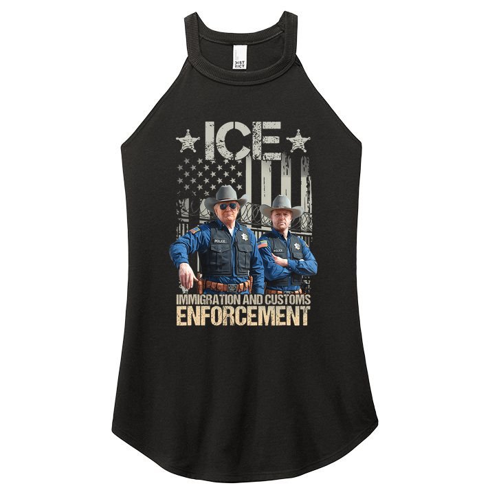 Trump Vance Ice Immigration And Customs Enforcement Women's Perfect Tri Rocker Tank