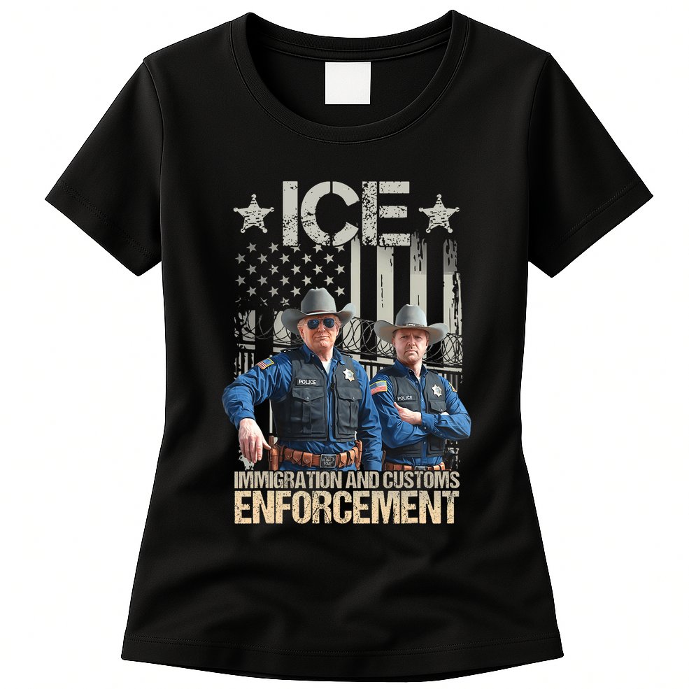 Trump Vance Ice Immigration And Customs Enforcement Womens T-Shirt