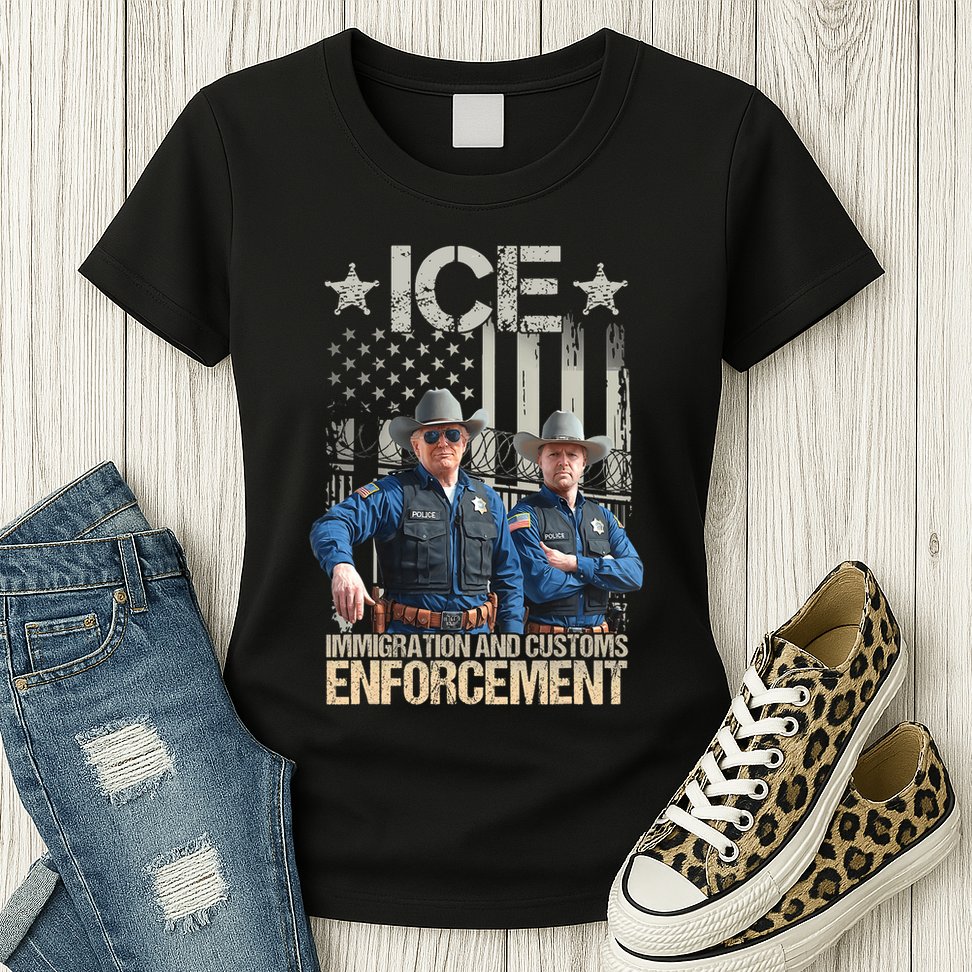 Trump Vance Ice Immigration And Customs Enforcement Womens T-Shirt