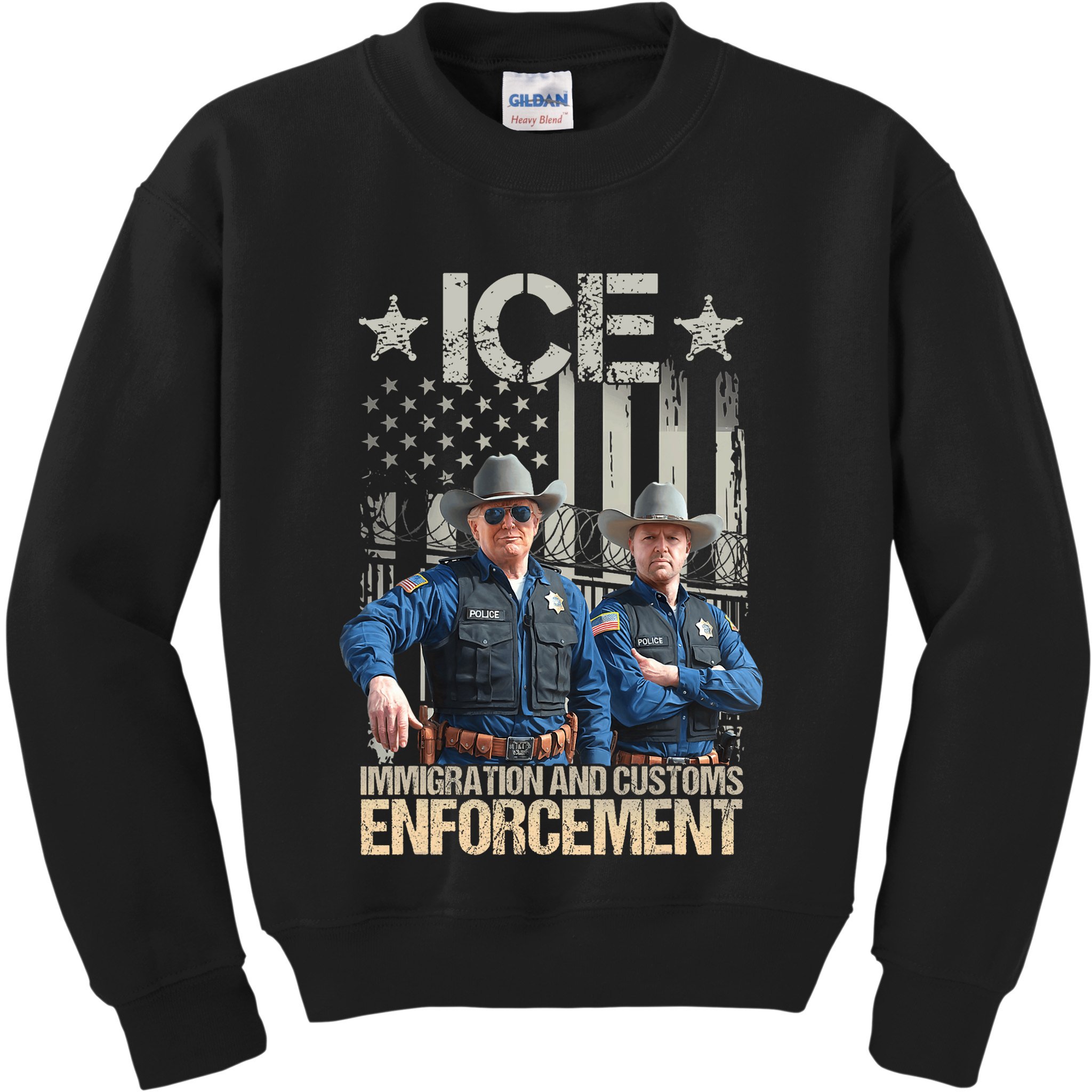 Trump Vance Ice Immigration And Customs Enforcement Kids Sweatshirt