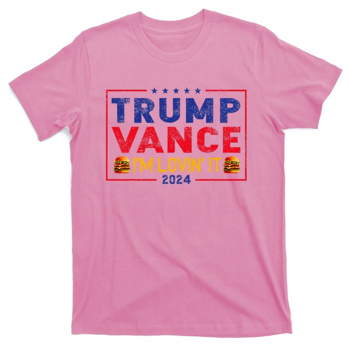 Trump Vance IM Lovin It Hamburger 2024 T-Shirt