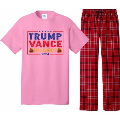 Trump Vance IM Lovin It Hamburger 2024 Pajama Set