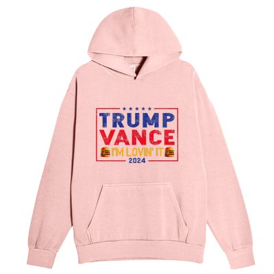 Trump Vance IM Lovin It Hamburger 2024 Urban Pullover Hoodie