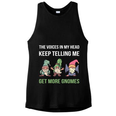 The Voices In My Head Keep Telling Me Get More Gnomes Cute Gift Ladies PosiCharge Tri-Blend Wicking Tank