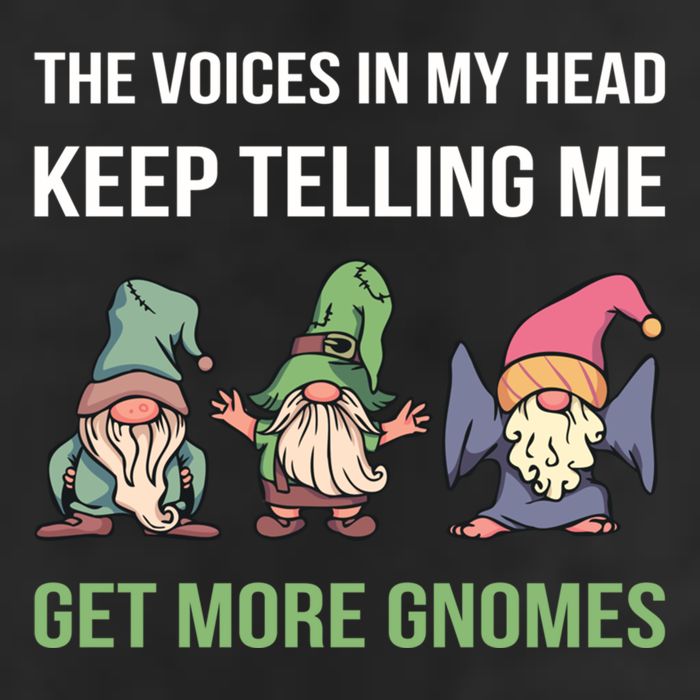 The Voices In My Head Keep Telling Me Get More Gnomes Cute Gift Golf Towel