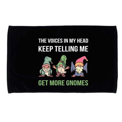 The Voices In My Head Keep Telling Me Get More Gnomes Cute Gift Microfiber Hand Towel
