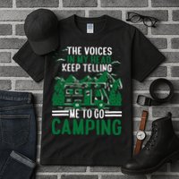 The Voices In My Head Keep Telling Me To Go Camping Tall T-Shirt
