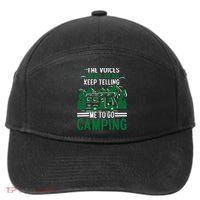 The Voices In My Head Keep Telling Me To Go Camping 7-Panel Snapback Hat