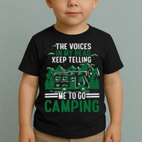 The Voices In My Head Keep Telling Me To Go Camping Toddler T-Shirt