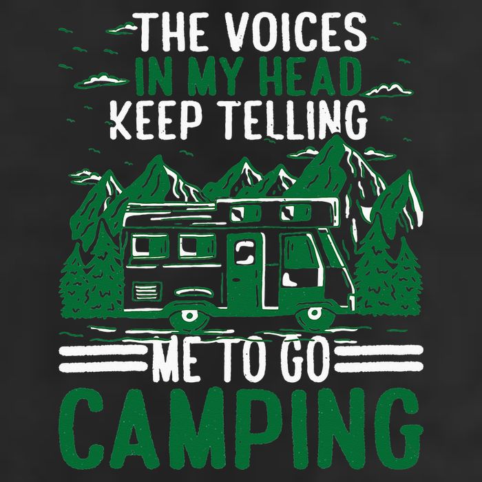 The Voices In My Head Keep Telling Me To Go Camping Microfiber Hand Towel
