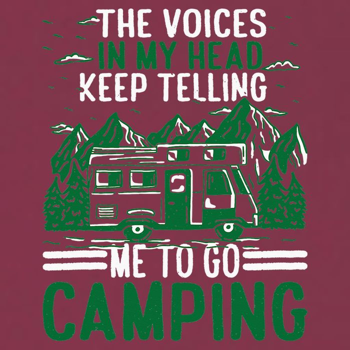 The Voices In My Head Keep Telling Me To Go Camping 16oz Travel Tumbler