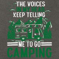 The Voices In My Head Keep Telling Me To Go Camping Cotton Canvas Backpack
