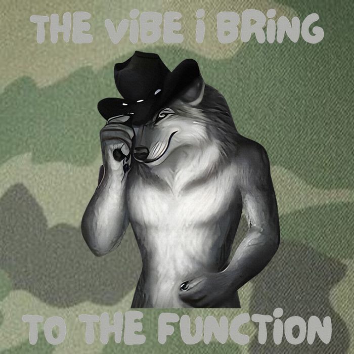 The Vibe I Bring To The Function Funny Wolf Meme Legacy Tie Dye Trucker Hat