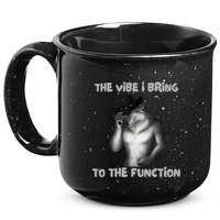 The Vibe I Bring To The Function Funny Wolf Meme 15oz Campfire Ceramic Mug