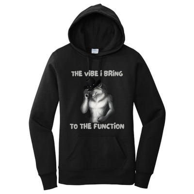 The Vibe I Bring To The Function Funny Wolf Meme Women's Pullover Hoodie