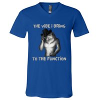 The Vibe I Bring To The Function Funny Wolf Meme V-Neck T-Shirt