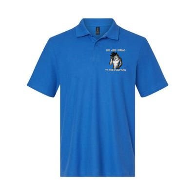The Vibe I Bring To The Function Funny Wolf Meme Polo