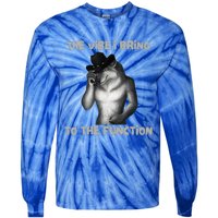 The Vibe I Bring To The Function Funny Wolf Meme Tie-Dye Long Sleeve Shirt