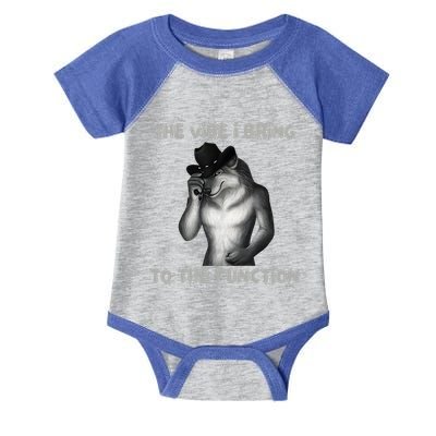 The Vibe I Bring To The Function Funny Wolf Meme Infant Baby Jersey Bodysuit