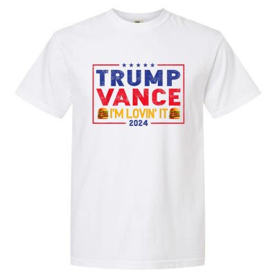 Trump Vance Im Lovin It Hamburger 2024 Garment-Dyed Heavyweight T-Shirt