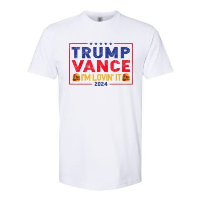 Trump Vance Im Lovin It Hamburger 2024 Softstyle CVC T-Shirt