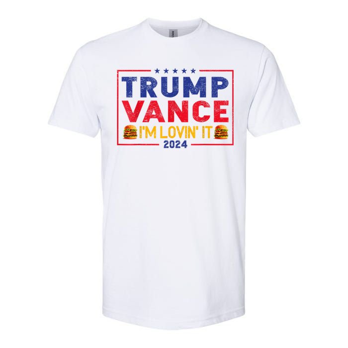 Trump Vance Im Lovin It Hamburger 2024 Softstyle CVC T-Shirt