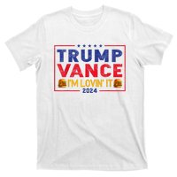 Trump Vance Im Lovin It Hamburger 2024 T-Shirt