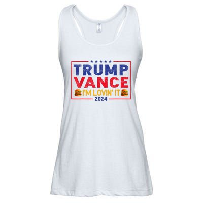 Trump Vance Im Lovin It Hamburger 2024 Ladies Essential Flowy Tank