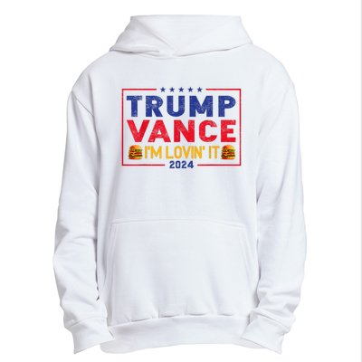 Trump Vance Im Lovin It Hamburger 2024 Urban Pullover Hoodie