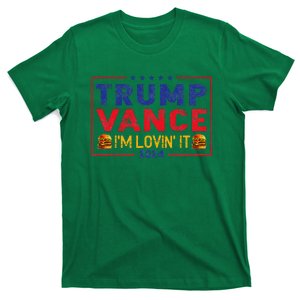 Trump Vance IM Lovin It Hamburger 2024 T-Shirt