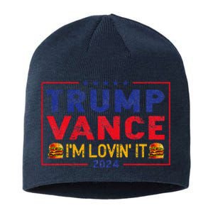 Trump Vance IM Lovin It Hamburger 2024 Sustainable Beanie