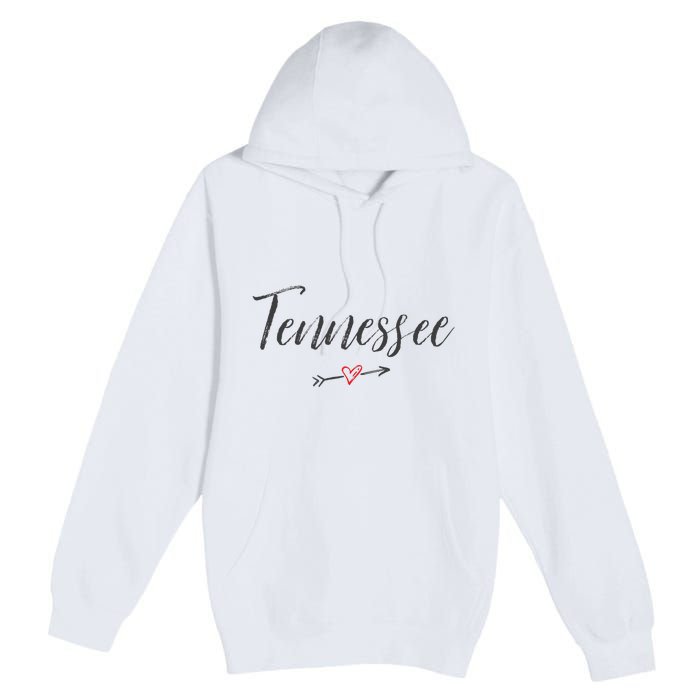 Tennessee Vintage I Love (Heart) TN Tee Premium Pullover Hoodie