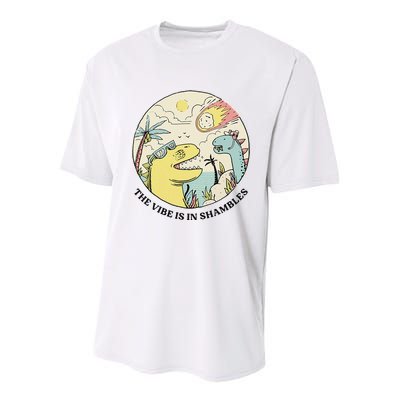 The Vibe Is In Shambles Youth Performance Sprint T-Shirt