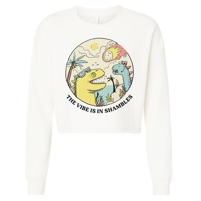The Vibe Is In Shambles Cropped Pullover Crew