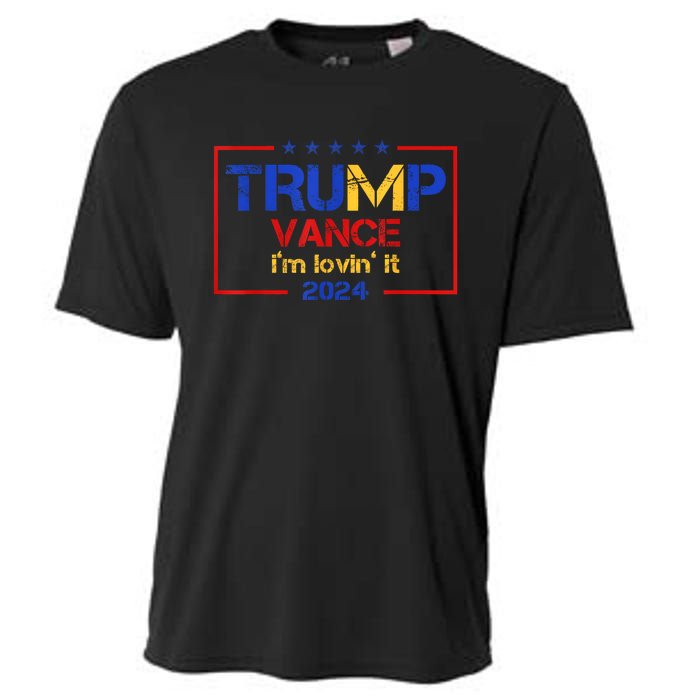 Trump Vance IM Lovin It 2024 Funny Saying Quote Trump Cooling Performance Crew T-Shirt