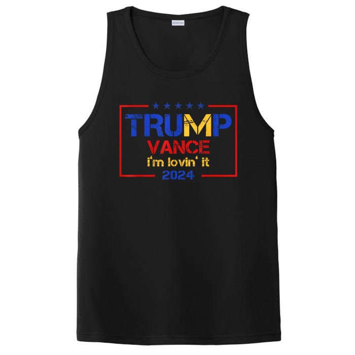 Trump Vance IM Lovin It 2024 Funny Saying Quote Trump PosiCharge Competitor Tank