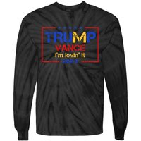 Trump Vance IM Lovin It 2024 Funny Saying Quote Trump Tie-Dye Long Sleeve Shirt