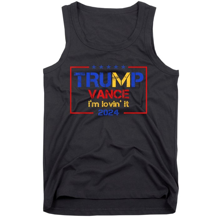 Trump Vance IM Lovin It 2024 Funny Saying Quote Trump Tank Top