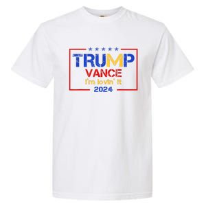 Trump Vance IM Lovin It 2024 Funny Saying Quote Trump Garment-Dyed Heavyweight T-Shirt