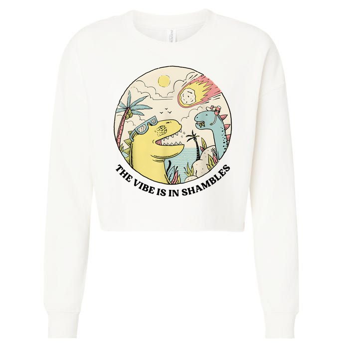The Vibe Is In Shambles Cropped Pullover Crew