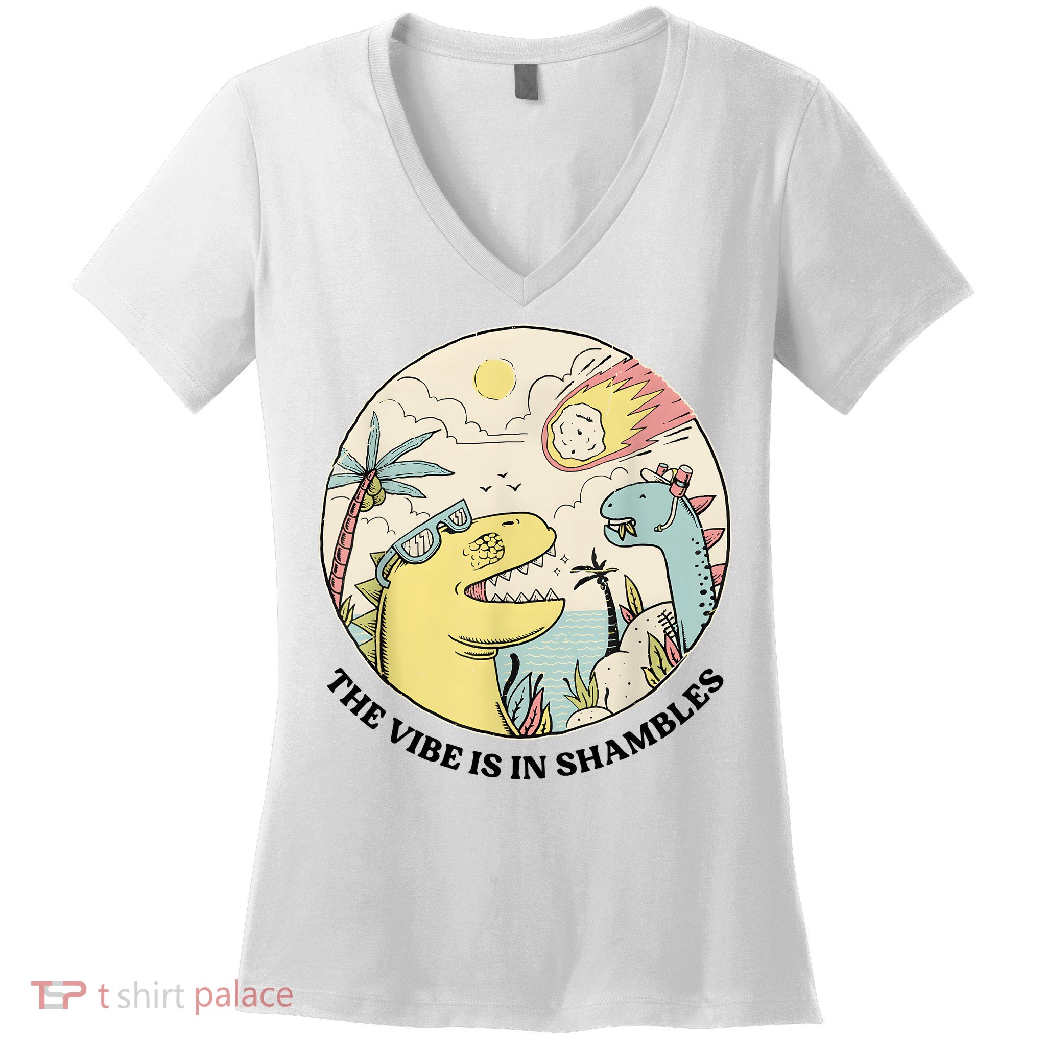 The Vibe Is In Shambles Women's V-Neck T-Shirt